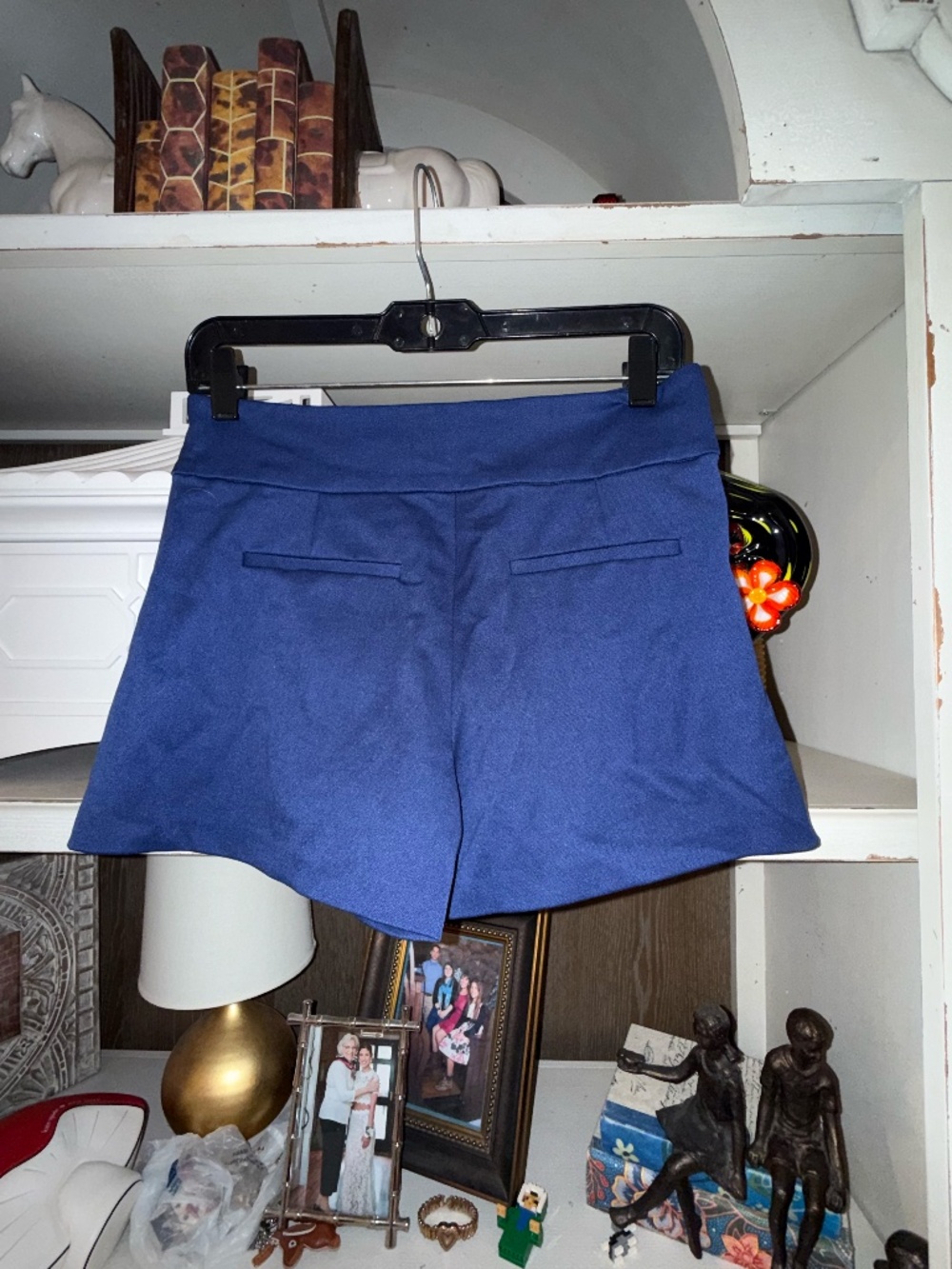Alice & Olivia sz 4 blue shorts Narin shorts high waist nautical buttons - Picture 8 of 8